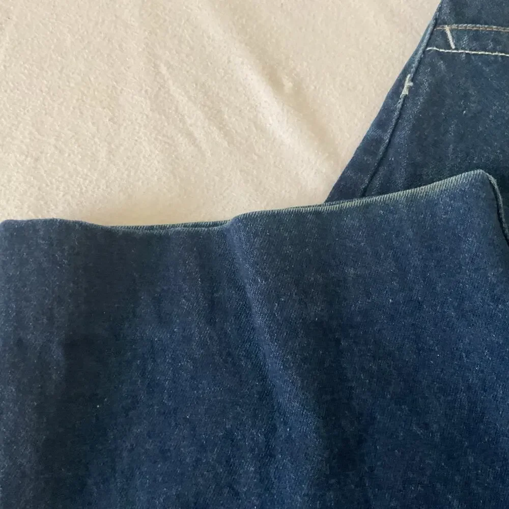 ATTITUDE  Vintage Wide Leg Baggy Jeans with Y2K Sahara Design 36X32 (24)